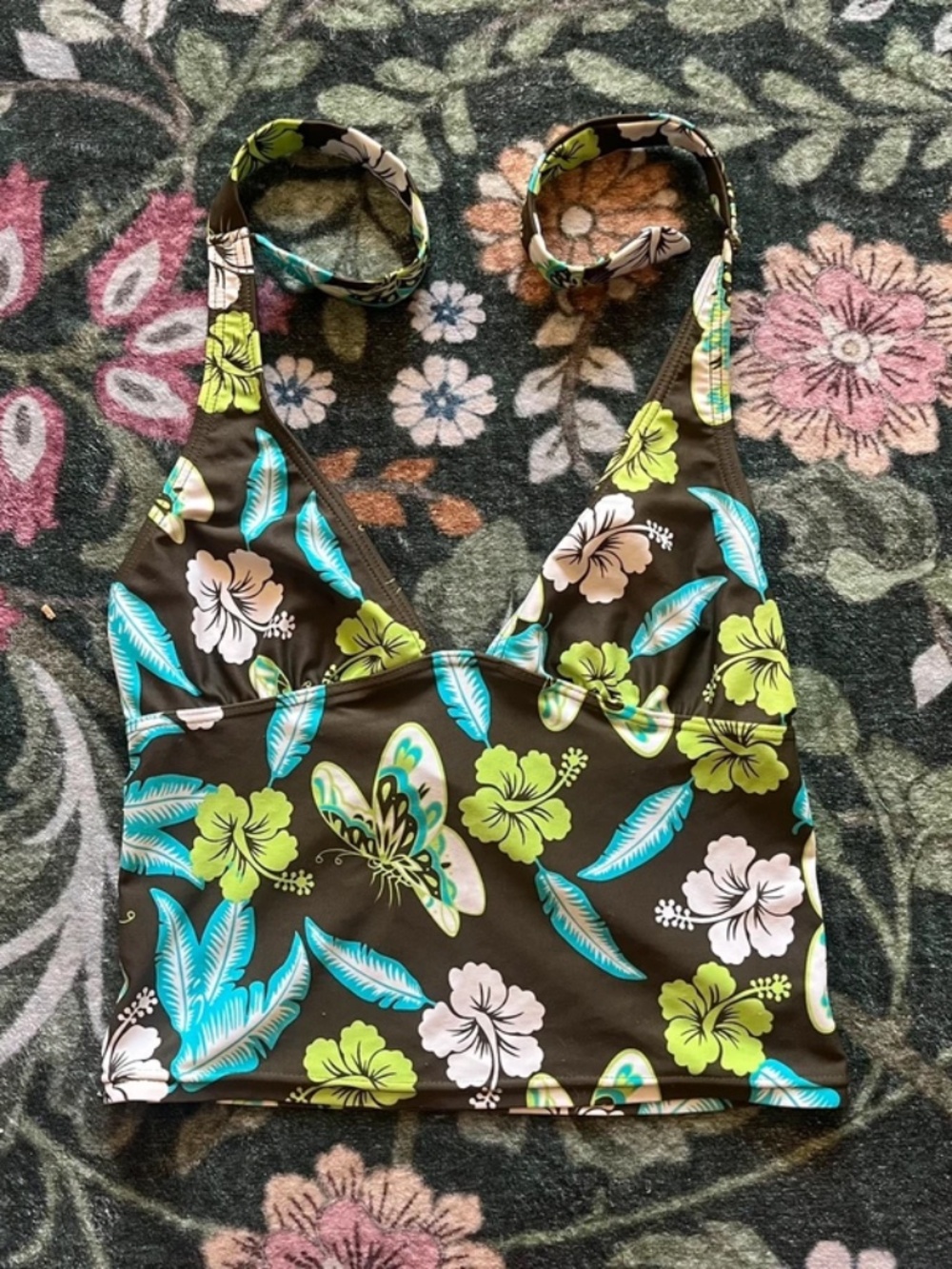 🌺 Y2K Floral Halter Cami 🌺